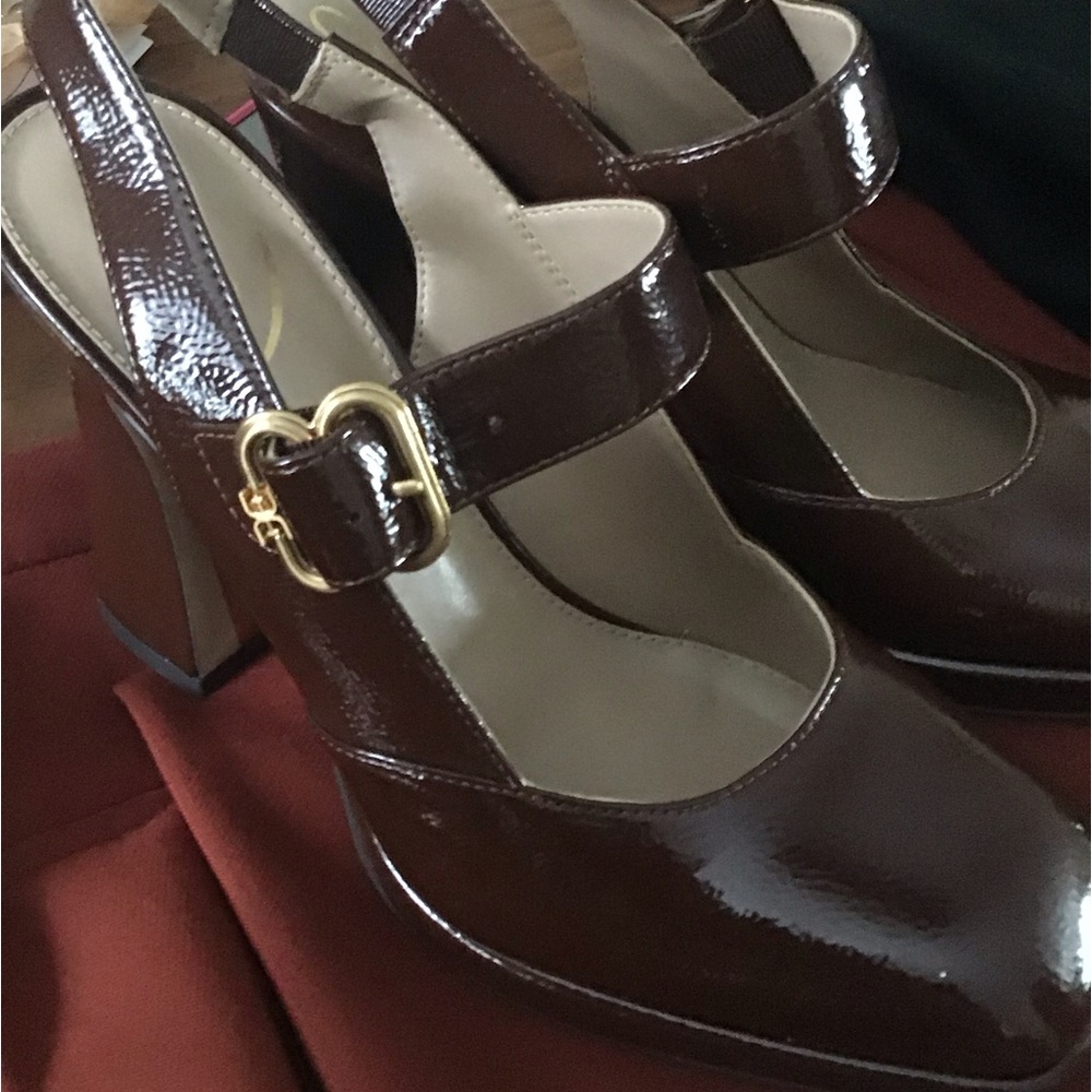 Sam Edelman Burgundy Slingback Mary Jane Pump NWOT - Picture 4 of 5